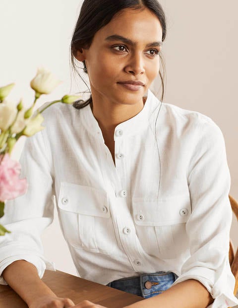 Dolores Linen Shirt - White Dolores Linen Shirt - White