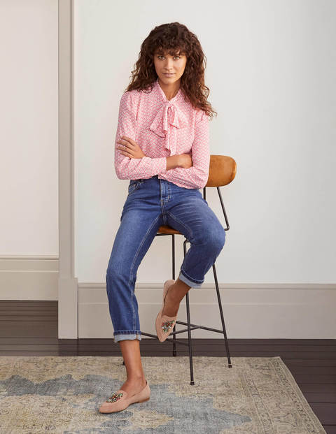 Dora Tie Neck Blouse - Azalea, Splash Dora Tie Neck Blouse - Azalea, Splash