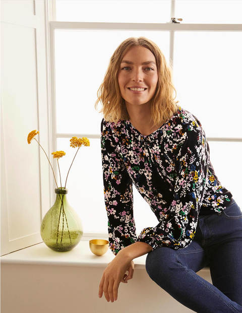 Dominique Top - Black, Posy Placement Dominique Top - Black, Posy Placement