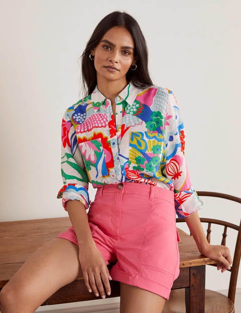 Linen Shirt - Ivory, Exotic Escape Linen Shirt - Ivory, Exotic Escape