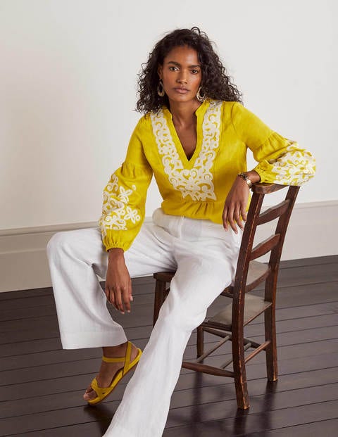 Leonie Embroidered Top - Chartreuse Leonie Embroidered Top - Chartreuse