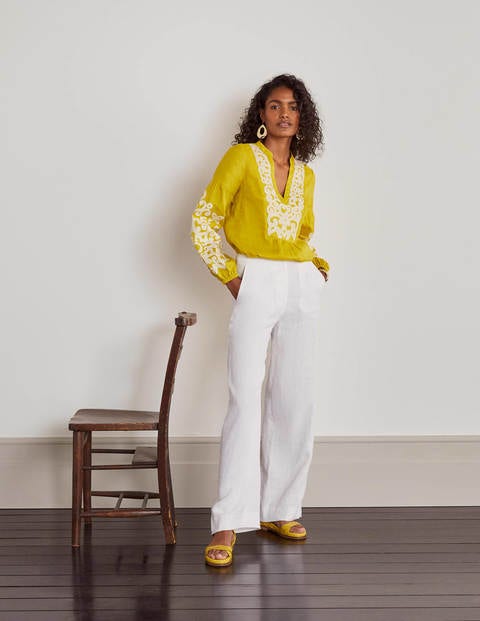 Leonie Embroidered Top - Chartreuse Leonie Embroidered Top - Chartreuse
