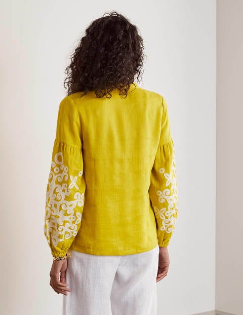 Leonie Embroidered Top - Chartreuse Leonie Embroidered Top - Chartreuse