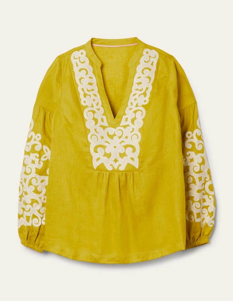 Leonie Embroidered Top - Chartreuse Leonie Embroidered Top - Chartreuse