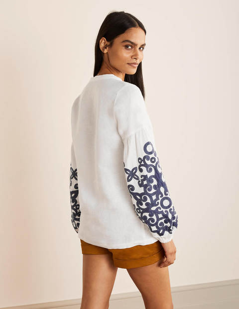Leonie Embroidered Top - White Leonie Embroidered Top - White