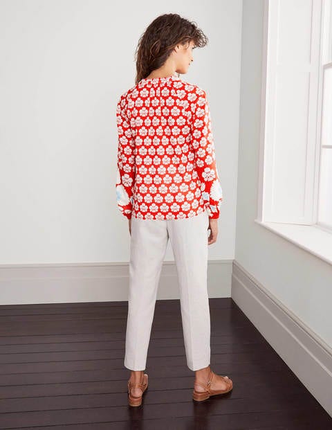 Heather Top - Cherry Red, Carnation Stamp Heather Top - Cherry Red, Carnation Stamp