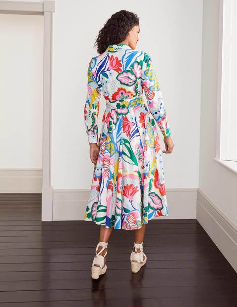 Kitty Midi Shirt Dress - Ivory, Exotic Escape Kitty Midi Shirt Dress - Ivory, Exotic Escape