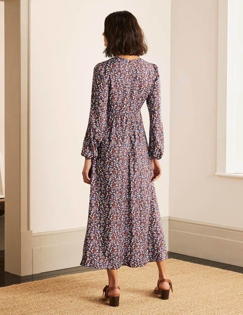 Tanya Midi Dress - Asphalt, Floral Paisley Tanya Midi Dress - Asphalt, Floral Paisley
