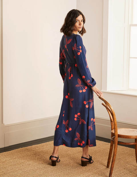 Tanya Midi Dress - French Navy, Cherry Bunch Tanya Midi Dress - French Navy, Cherry Bunch