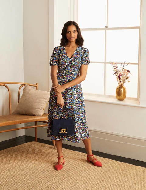 Tessa Midi Dress - French Navy/Broad Bean, Ditsy Tessa Midi Dress - French Navy/Broad Bean, Ditsy
