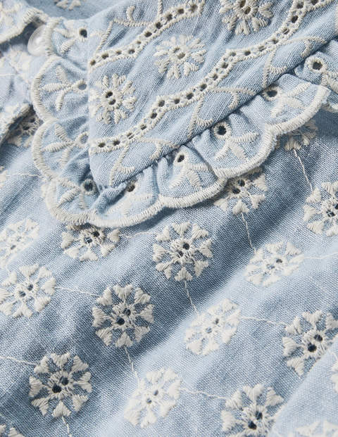 Frances Broderie Shirt - Chambray Frances Broderie Shirt - Chambray
