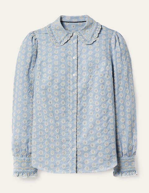 Frances Broderie Shirt - Chambray Frances Broderie Shirt - Chambray