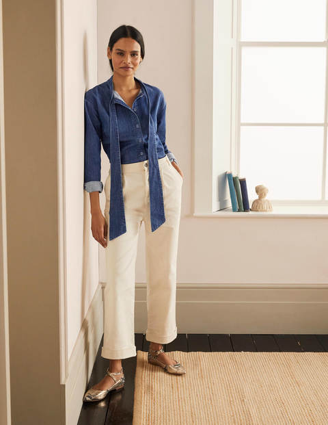 Fiona Tie Neck Shirt - Denim Fiona Tie Neck Shirt - Denim