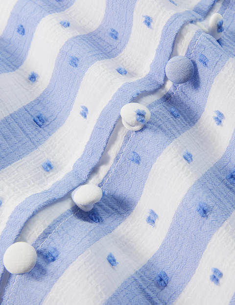Edith Blouse - Blue and White Stripe Dobby Edith Blouse - Blue and White Stripe Dobby