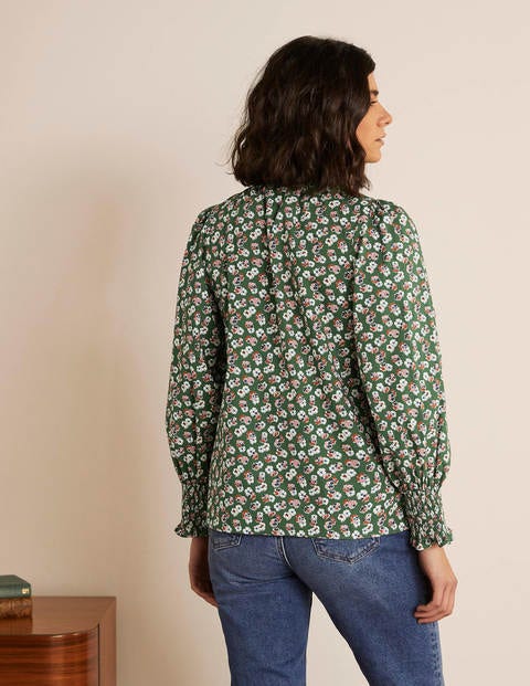 Ellie Smocked Top - Broad Bean, Painted Ditsy Ellie Smocked Top - Broad Bean, Painted Ditsy