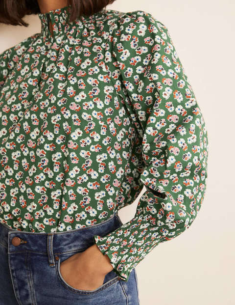 Ellie Smocked Top - Broad Bean, Painted Ditsy Ellie Smocked Top - Broad Bean, Painted Ditsy