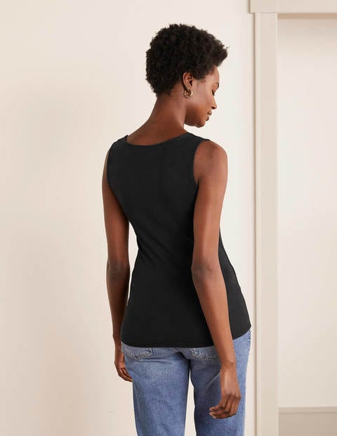 Double Layer Front Vest - Black Double Layer Front Vest - Black
