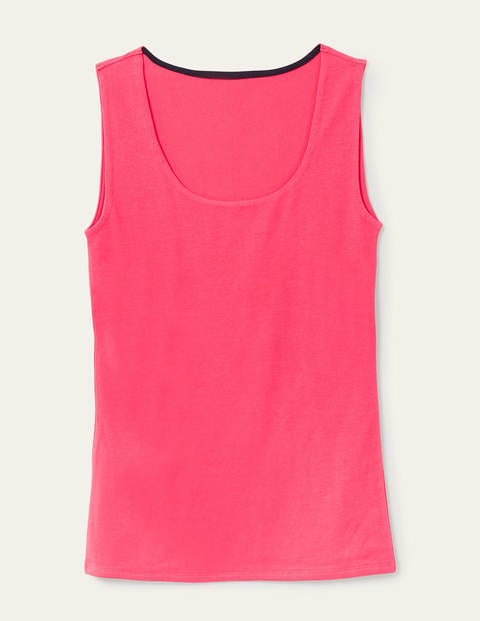 Doppellagiges Trägershirt - Bonbonrosa Doppellagiges Trägershirt - Bonbonrosa