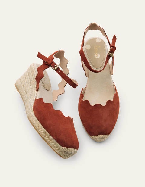 Nadine Espadrille Wedges - Copper Red Nadine Espadrille Wedges - Copper Red