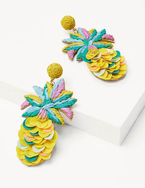 Beaded Earrings - Pineapple Beaded Earrings - Pineapple