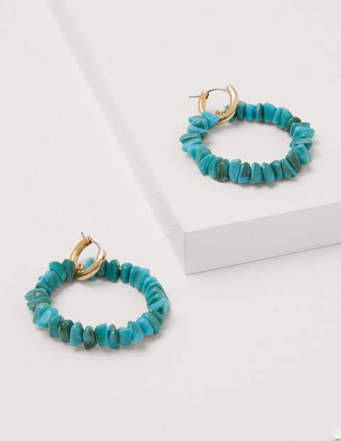 Bead Ring Hoops - Apple Mint Bead Ring Hoops - Apple Mint
