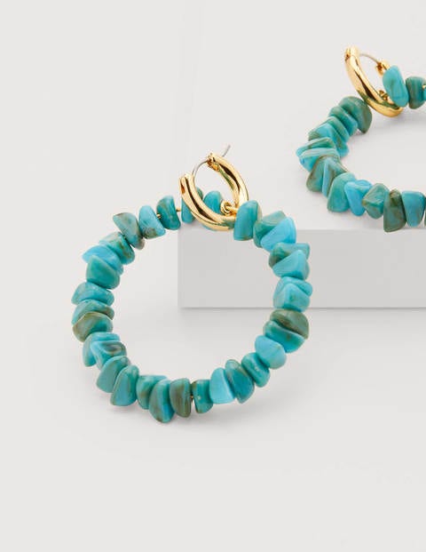 Bead Ring Hoops - Apple Mint Bead Ring Hoops - Apple Mint
