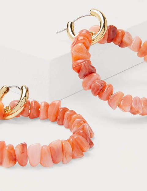 Bead Ring Hoops - Satsuma Bead Ring Hoops - Satsuma