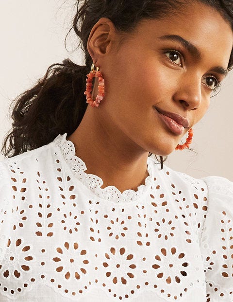 Bead Ring Hoops - Satsuma Bead Ring Hoops - Satsuma
