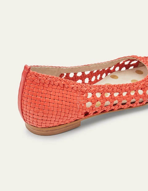 Olive Ballerinas - Red Woven Olive Ballerinas - Red Woven