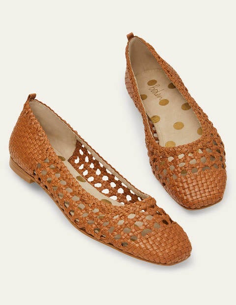 Olive Ballerinas - Tan Woven Olive Ballerinas - Tan Woven