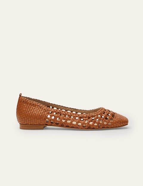 Olive Ballerinas - Tan Woven Olive Ballerinas - Tan Woven