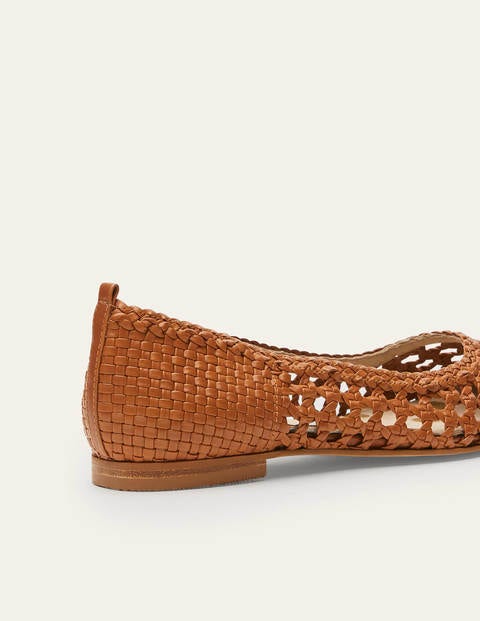 Olive Ballerinas - Tan Woven Olive Ballerinas - Tan Woven