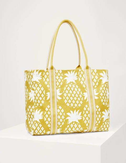 Olivia Large Canvas Tote - Chartreuse Pineapple Geo Olivia Large Canvas Tote - Chartreuse Pineapple Geo