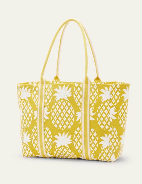 Olivia Large Canvas Tote - Chartreuse Pineapple Geo Olivia Large Canvas Tote - Chartreuse Pineapple Geo