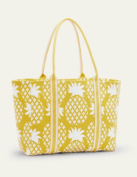 Olivia Large Canvas Tote - Chartreuse Pineapple Geo Olivia Large Canvas Tote - Chartreuse Pineapple Geo