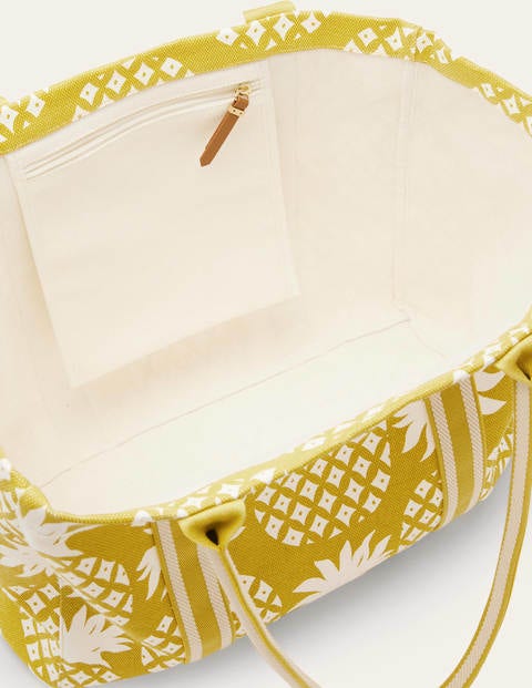 Olivia Large Canvas Tote - Chartreuse Pineapple Geo Olivia Large Canvas Tote - Chartreuse Pineapple Geo
