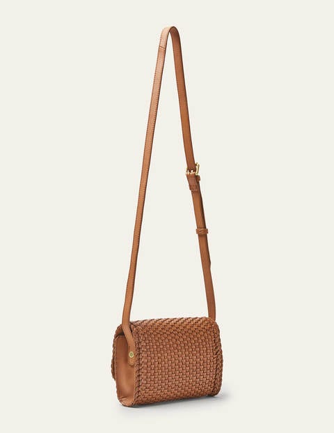 Cleo Woven Leather Crossbody - Tan Cleo Woven Leather Crossbody - Tan