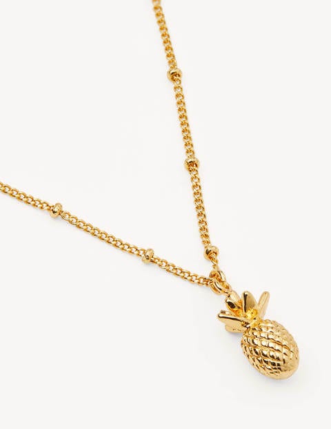 Tropical Charm Necklace - Gold Metallic Pineapple Tropical Charm Necklace - Gold Metallic Pineapple