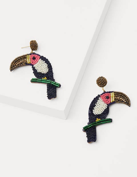 Embellished Earrings - Toucan Multi Embellished Earrings - Toucan Multi