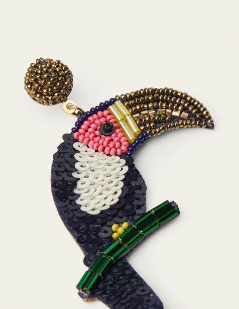 Embellished Earrings - Toucan Multi Embellished Earrings - Toucan Multi