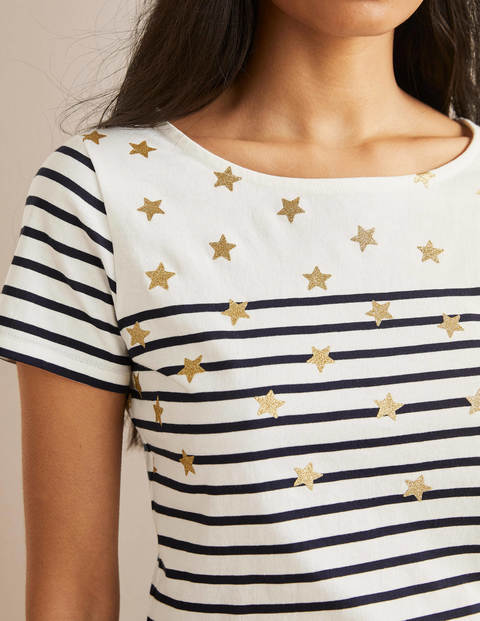 Short Sleeve Breton - Star Scatter Placement Short Sleeve Breton - Star Scatter Placement