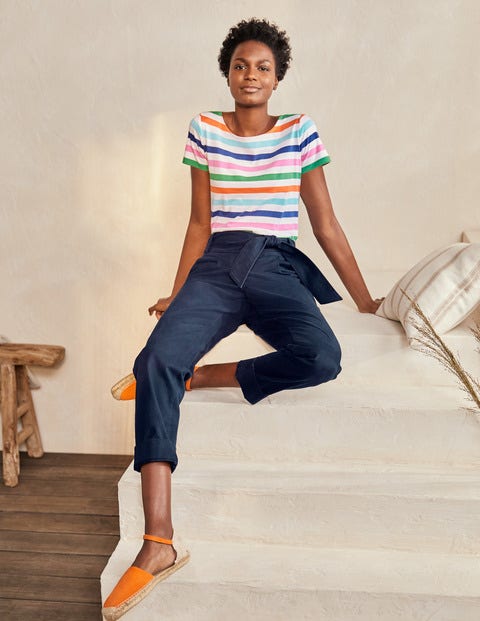 Short Sleeve Breton - Satsuma and Iguana Multistripe Short Sleeve Breton - Satsuma and Iguana Multistripe