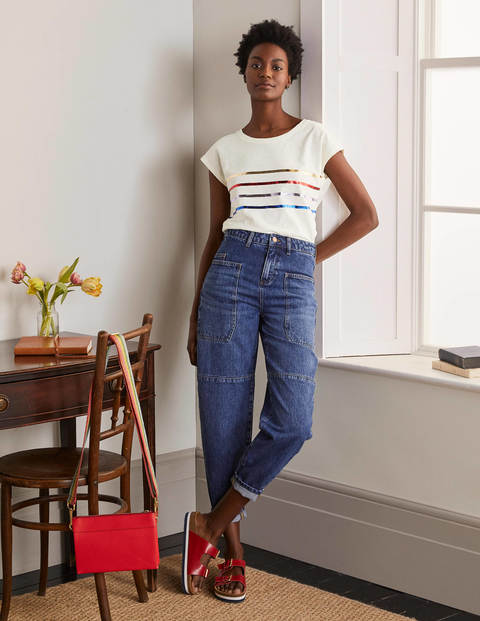 Robyn Jersey Tee - Rainbow Foil Stripe Robyn Jersey Tee - Rainbow Foil Stripe