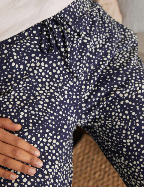 Cuffed Jersey Joggers - French Navy, Abstract Spot Cuffed Jersey Joggers - French Navy, Abstract Spot
