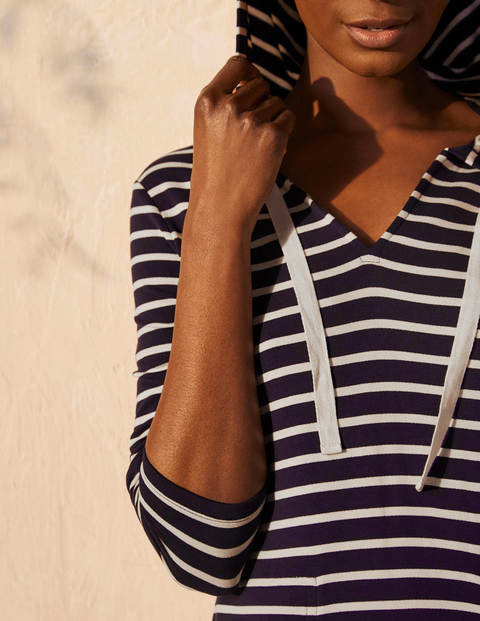 Imelda Jerseytunika mit Kapuze - Navy/Naturweiß Imelda Jerseytunika mit Kapuze - Navy/Naturweiß
