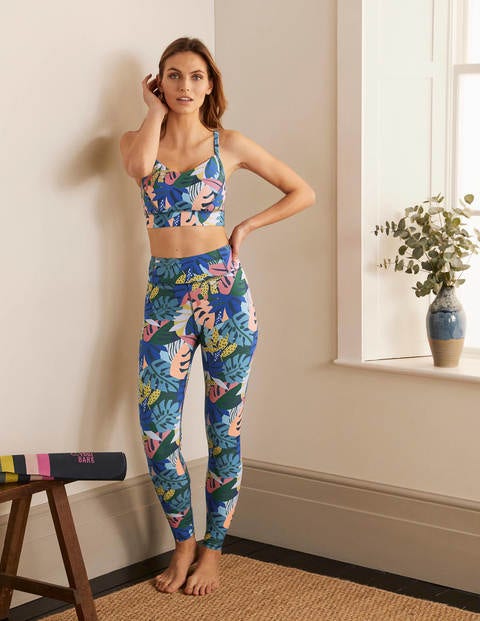 Soutien-gorge Jessica sportif - Bleu marine, motif Leafy Tropics Soutien-gorge Jessica sportif - Bleu marine, motif Leafy Tropics
