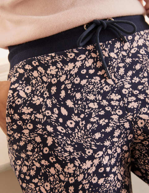 Ava Jersey Joggers - Navy, Floral Cascade Ava Jersey Joggers - Navy, Floral Cascade