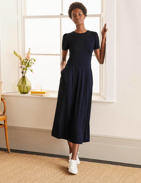 Lucinda Midikleid aus Jersey - Navy Lucinda Midikleid aus Jersey - Navy