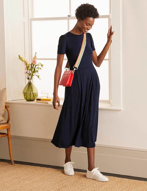 Lucinda Midikleid aus Jersey - Navy Lucinda Midikleid aus Jersey - Navy