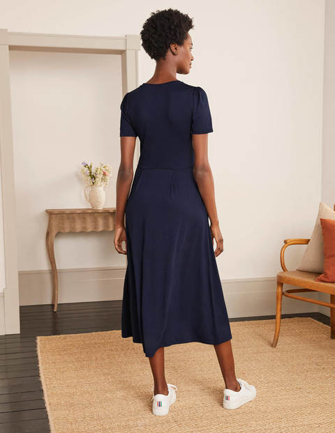 Lucinda Midikleid aus Jersey - Navy Lucinda Midikleid aus Jersey - Navy